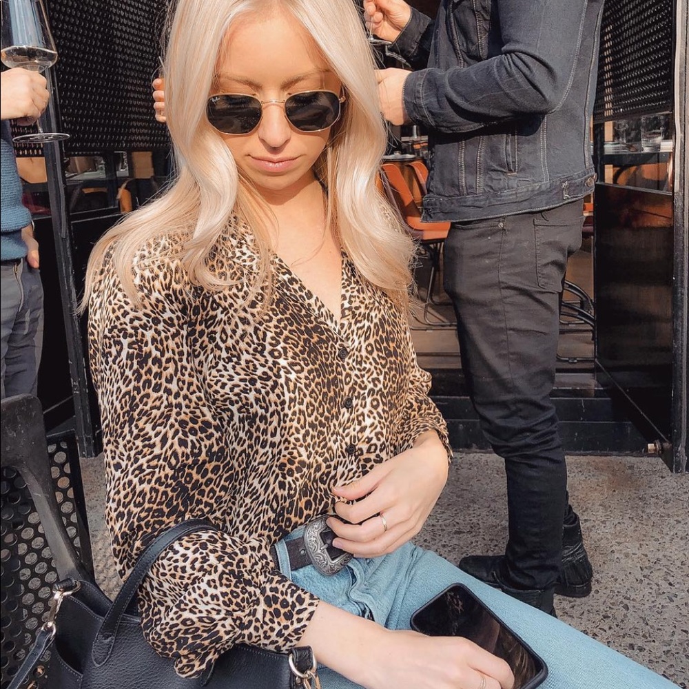 Topshop Cheetah Blouse